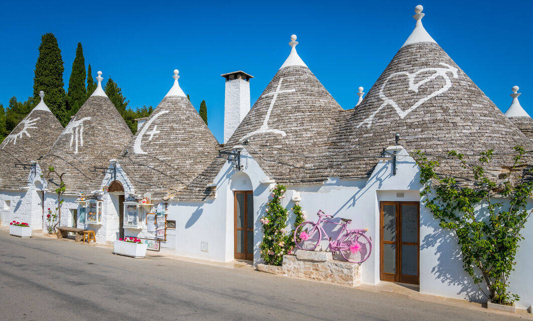 Veduta di Alberobello in Puglia
